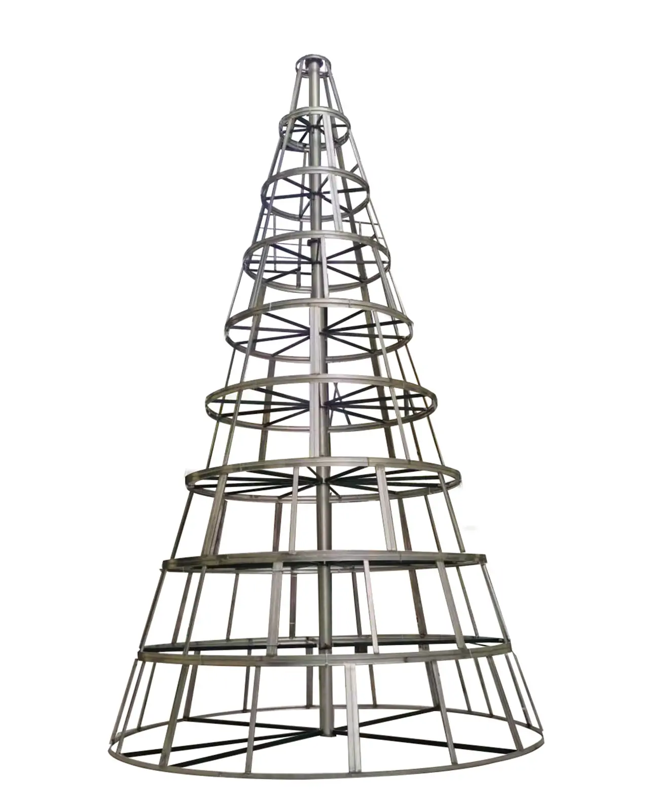 Pre-Lit Giant Panel Tree w/ Warm White LED Lights- Decorated