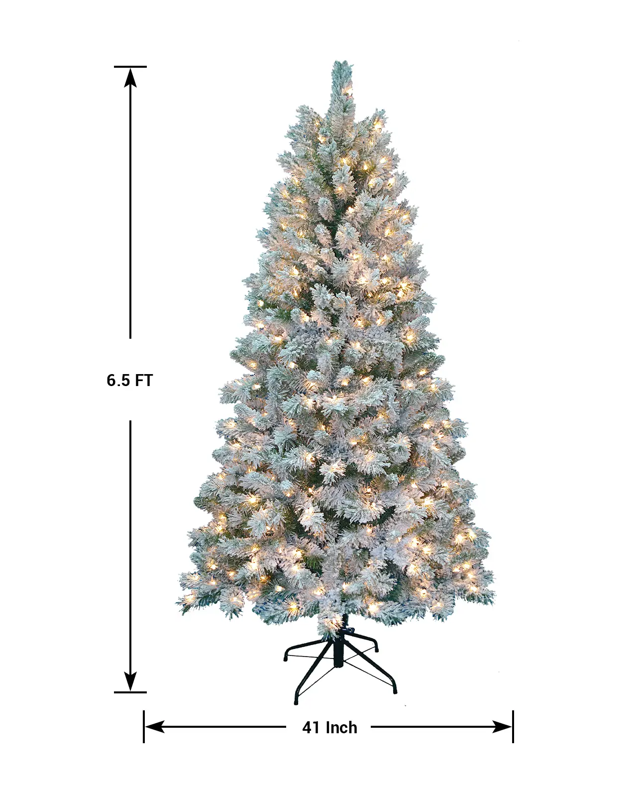 Pre-Lit Flocked Spruce Tree