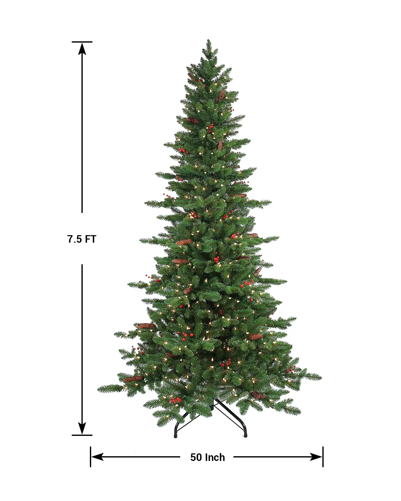 Pre-Lit Flocked Spruce Tree