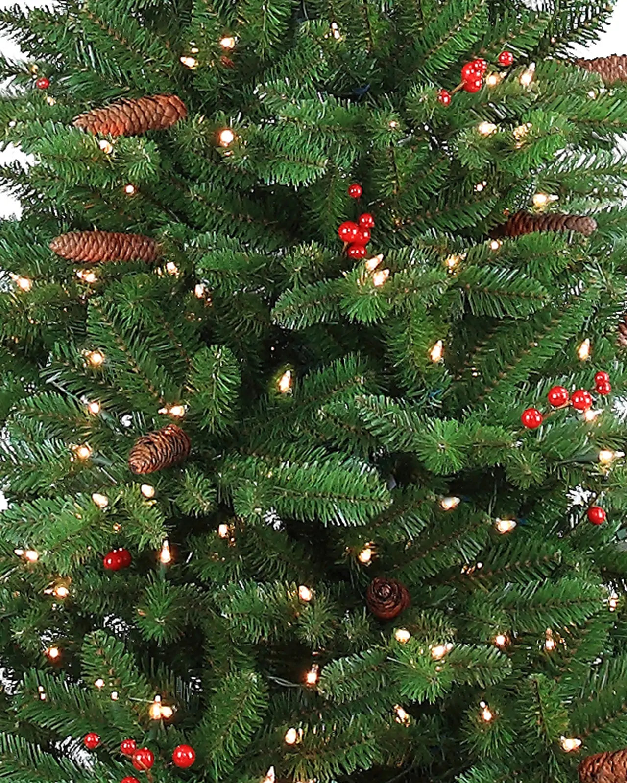 Pre-Lit Flocked Spruce Tree