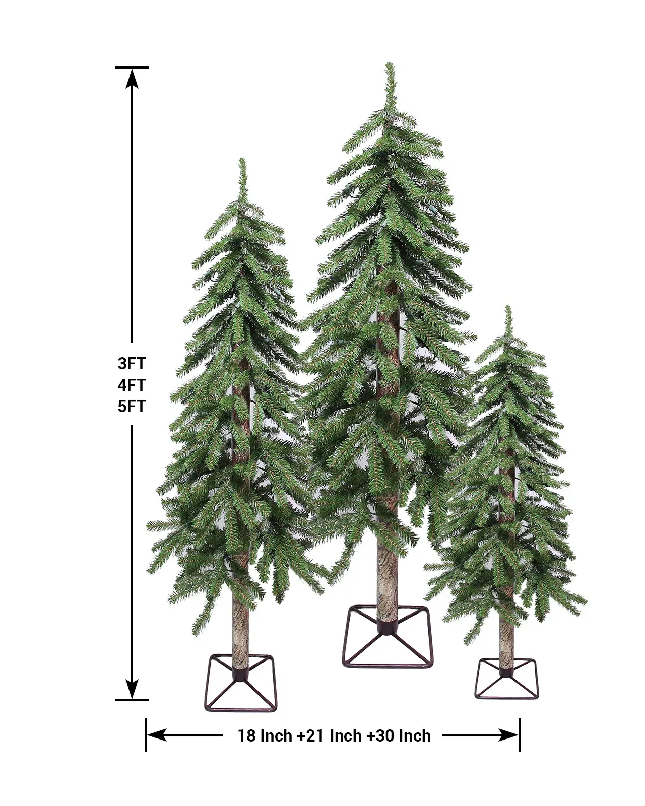 Pre-Lit Green Alpine Tree