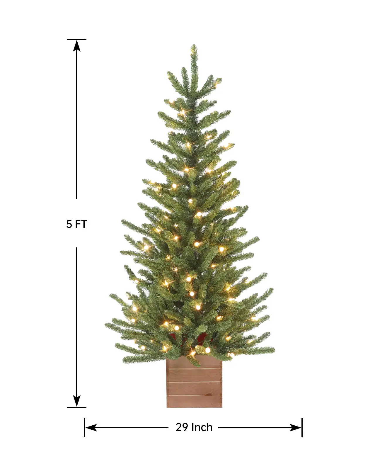 Pre-Lit Green Spruce Tree w/ Pot