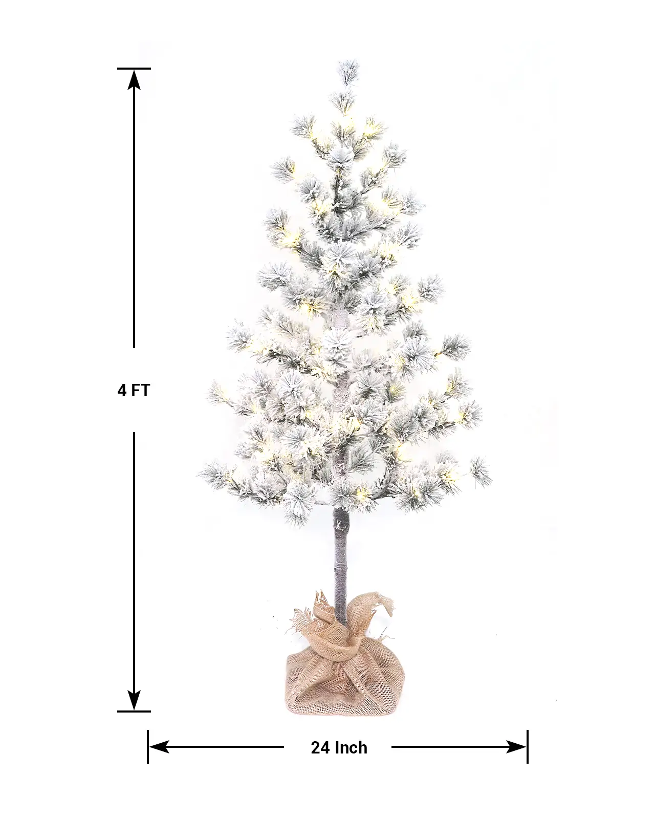 Pre-Lit Flocked Alpine Tree
