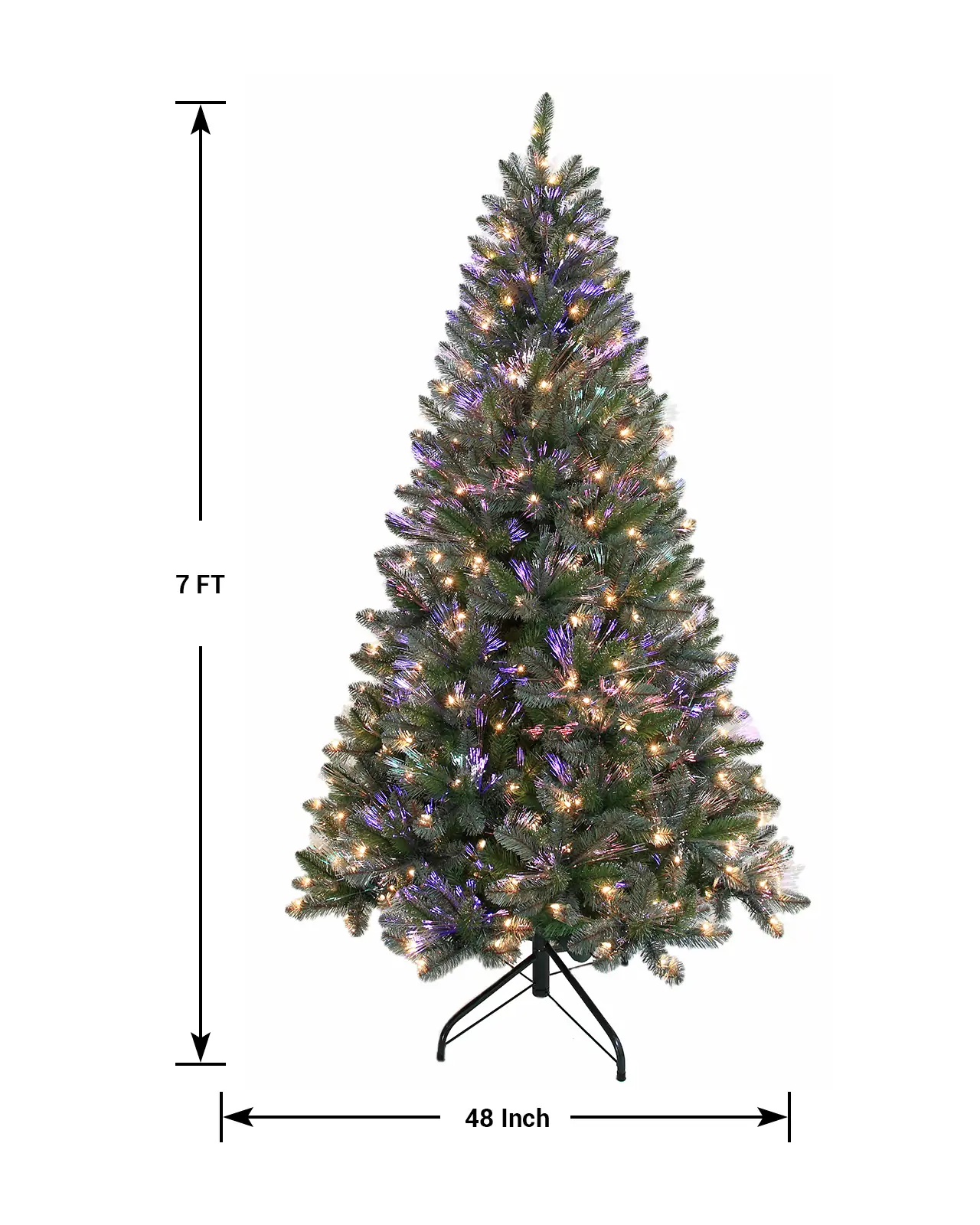 Pre-Lit Green Spruce Fiber Optic Tree