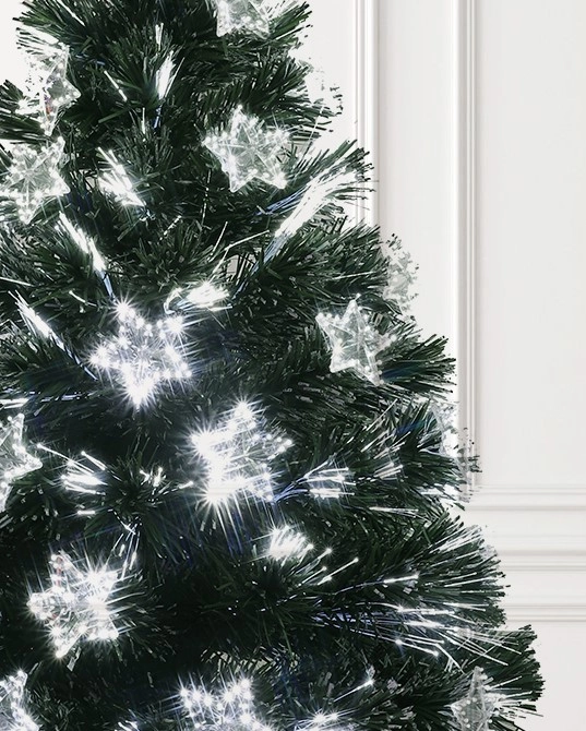 Pre-Lit Green Spruce Fiber Optic Table Top Tree