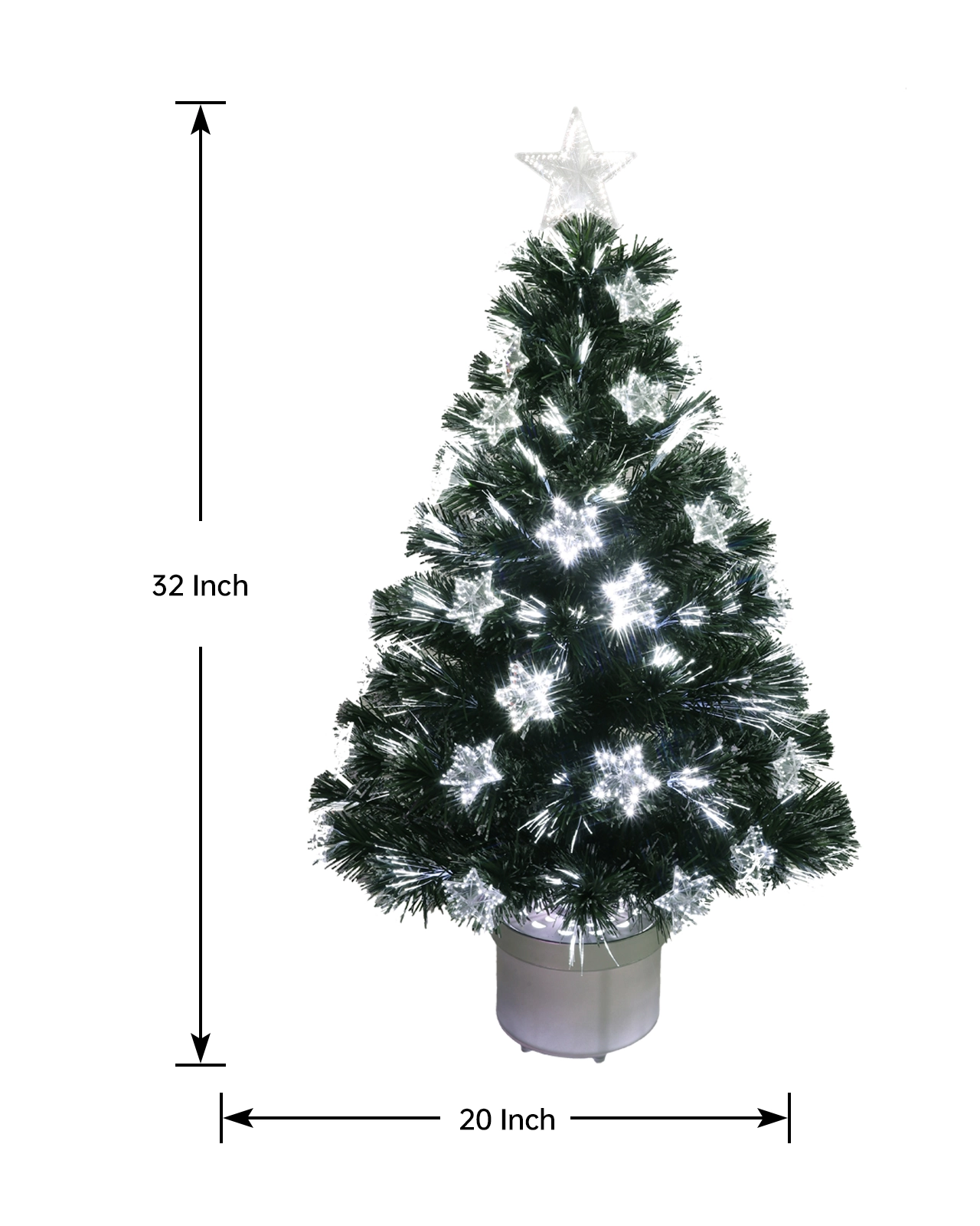 Pre-Lit Green Spruce Fiber Optic Table Top Tree
