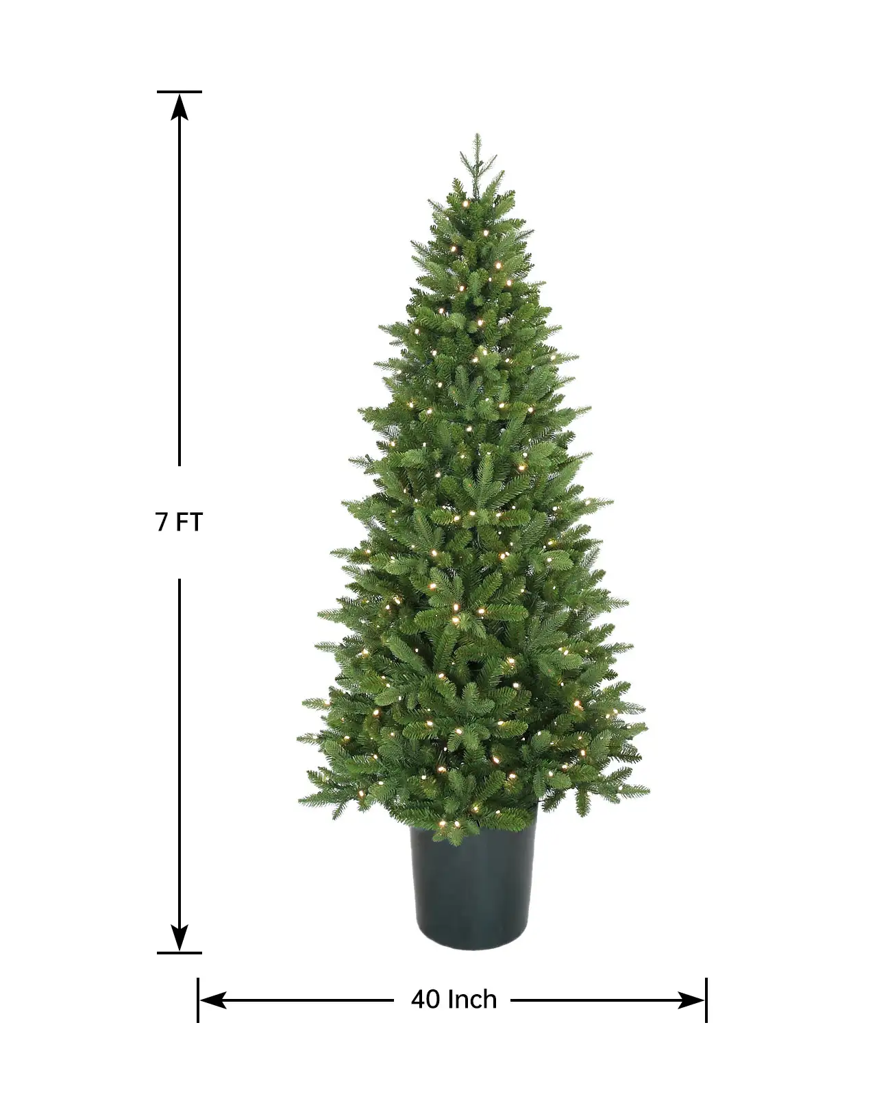 Pre-Lit Green Fir w/Pot