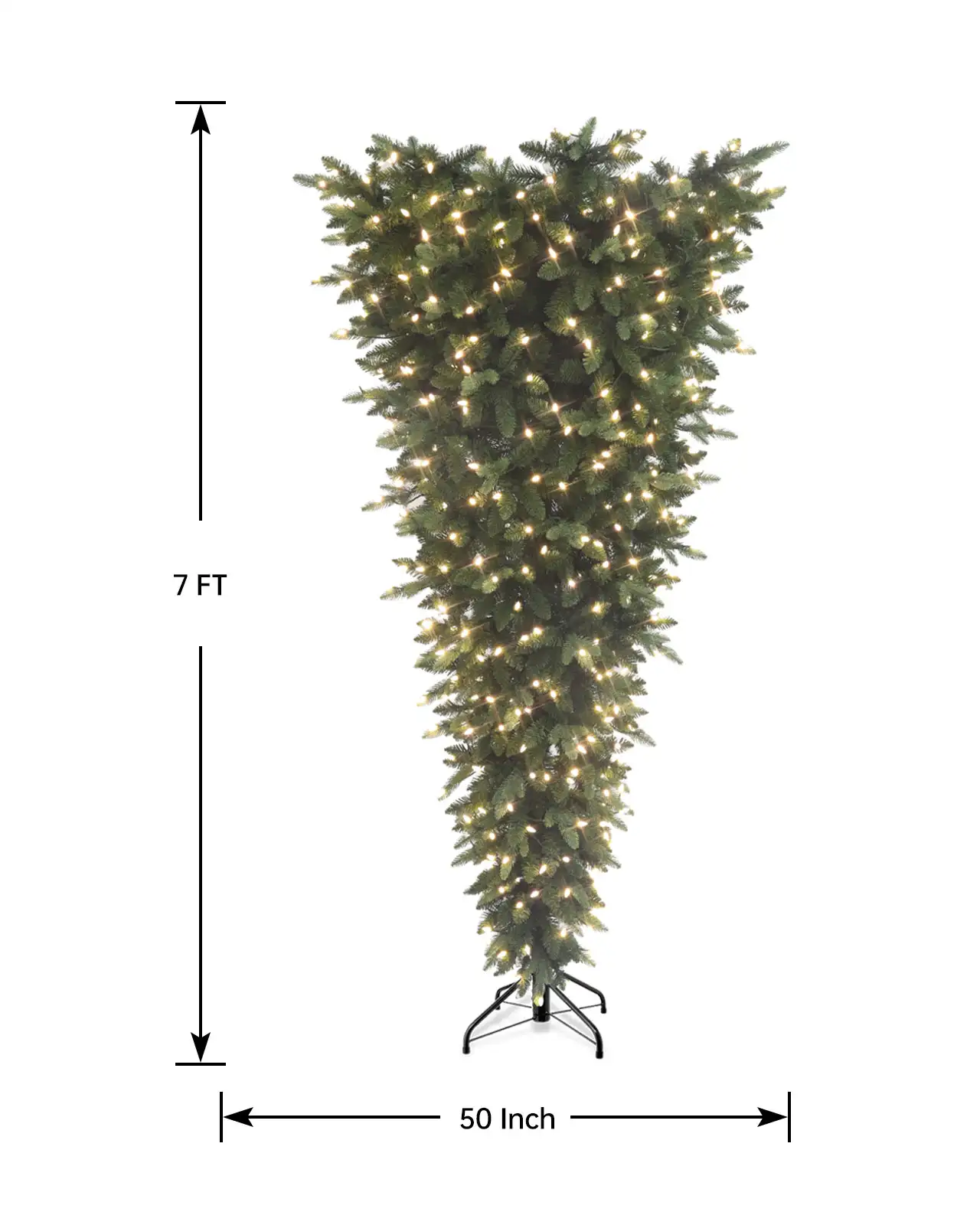 Pre-Lit Green Upsidedown Tree