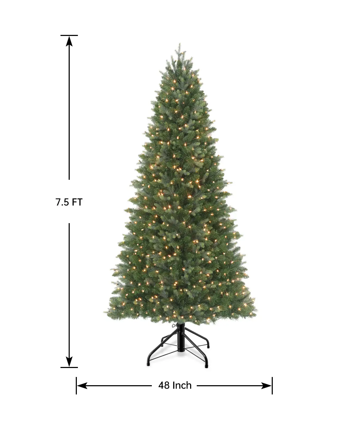 Pre-Lit Green Half Tree