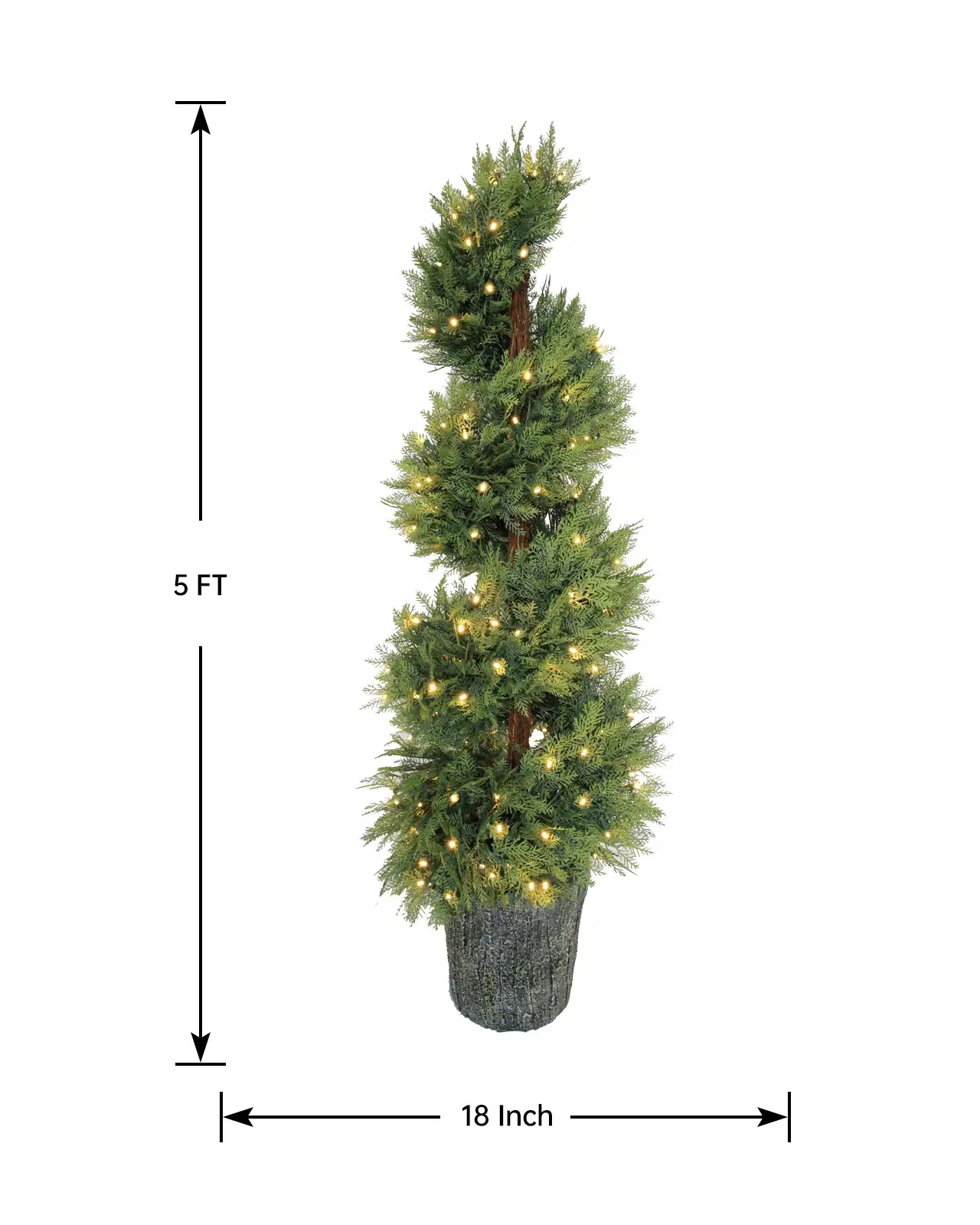 Pre-Lit Green Spiral Tree