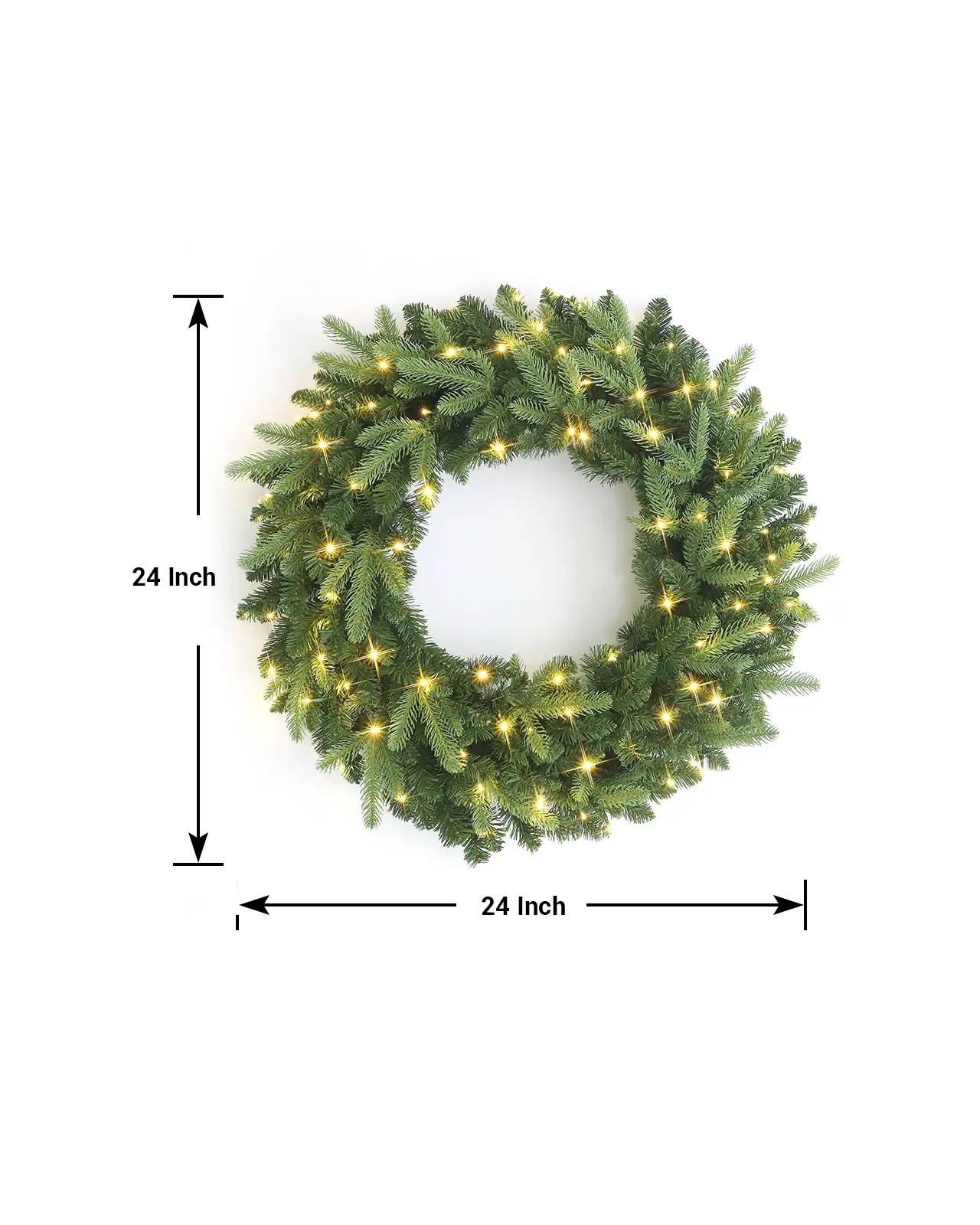 Pre-Lit Green Wreath