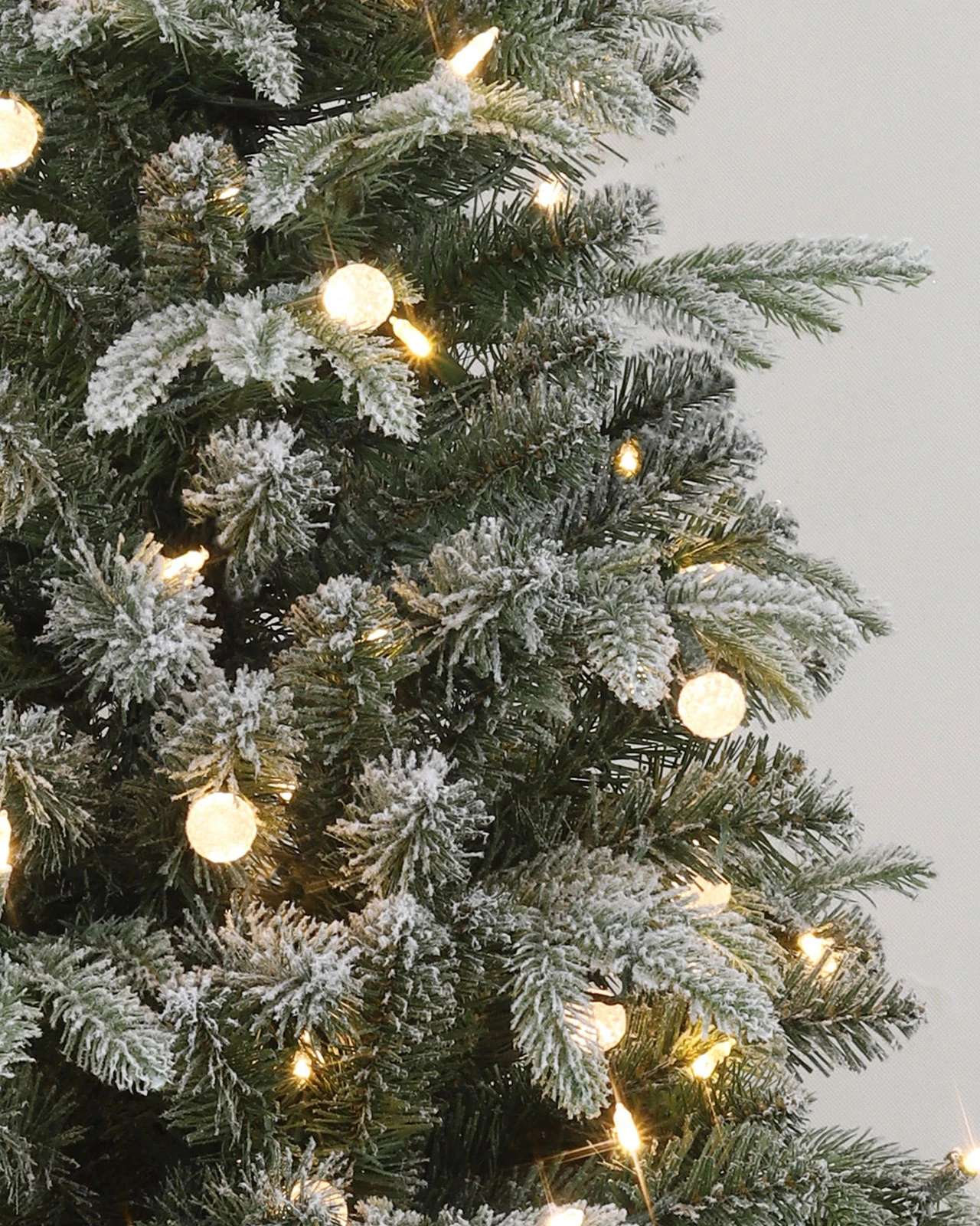 Pre-Lit Flocked Fir Tree w/Pot