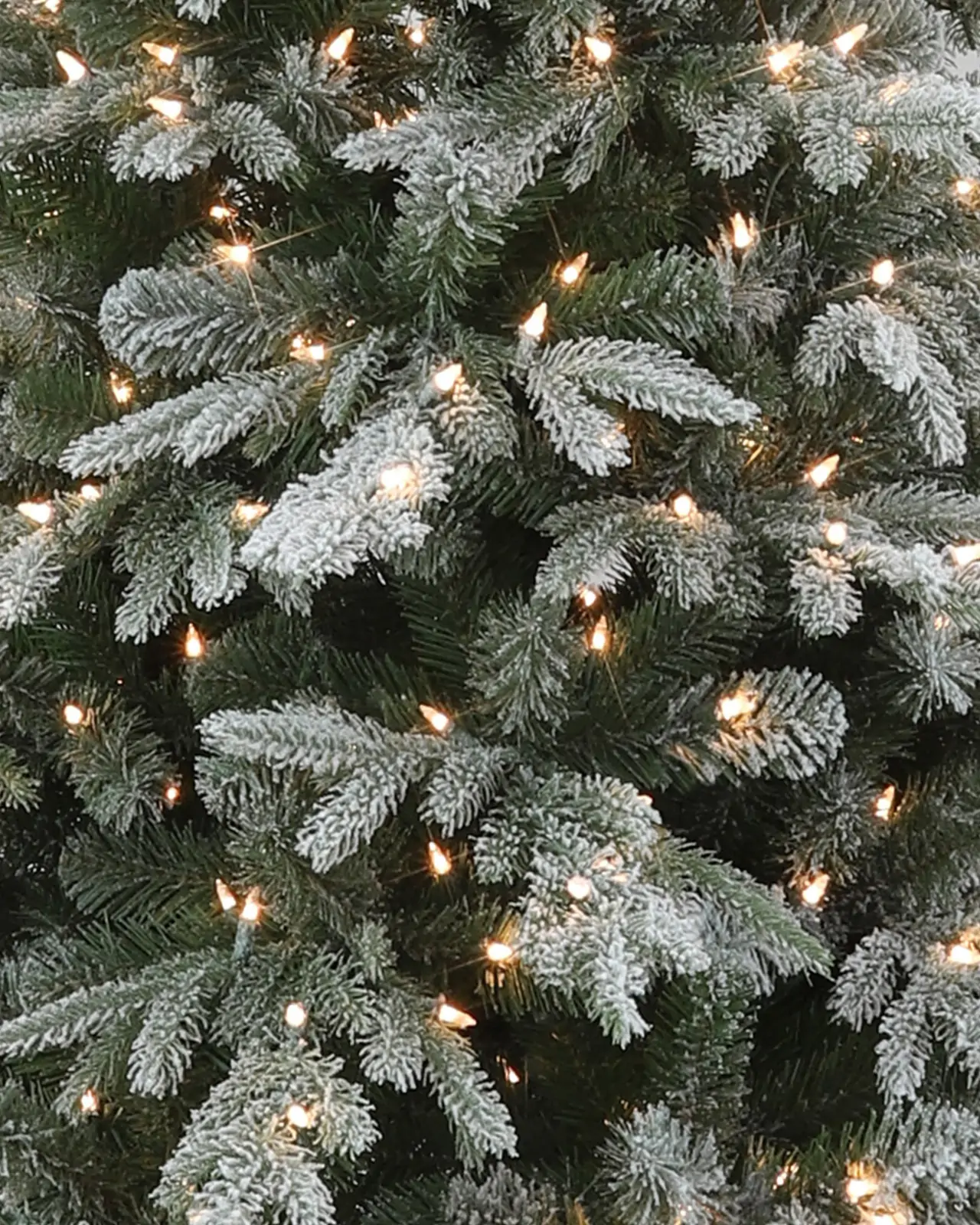 Pre-Lit Flocked Spruce Tree