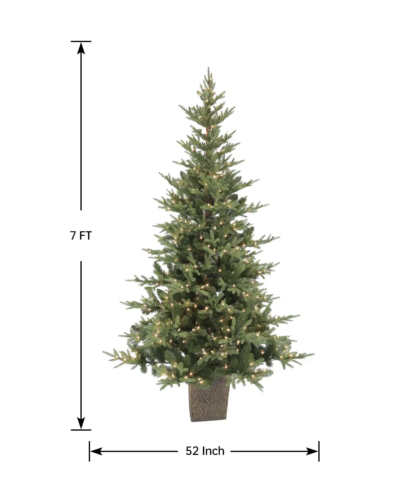 Pre-Lit Green Fir w/Pot