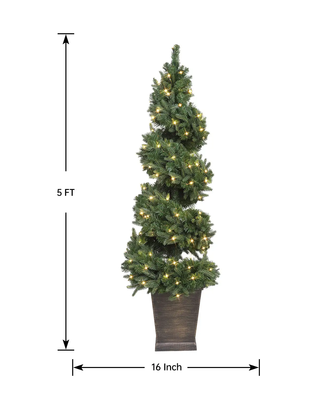 Pre-Lit Green Spiral Tree