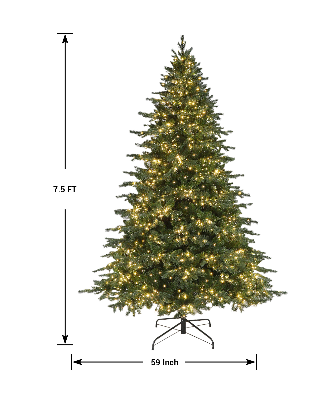 Pre-Lit Green Spruce Tree w/ Power Pole