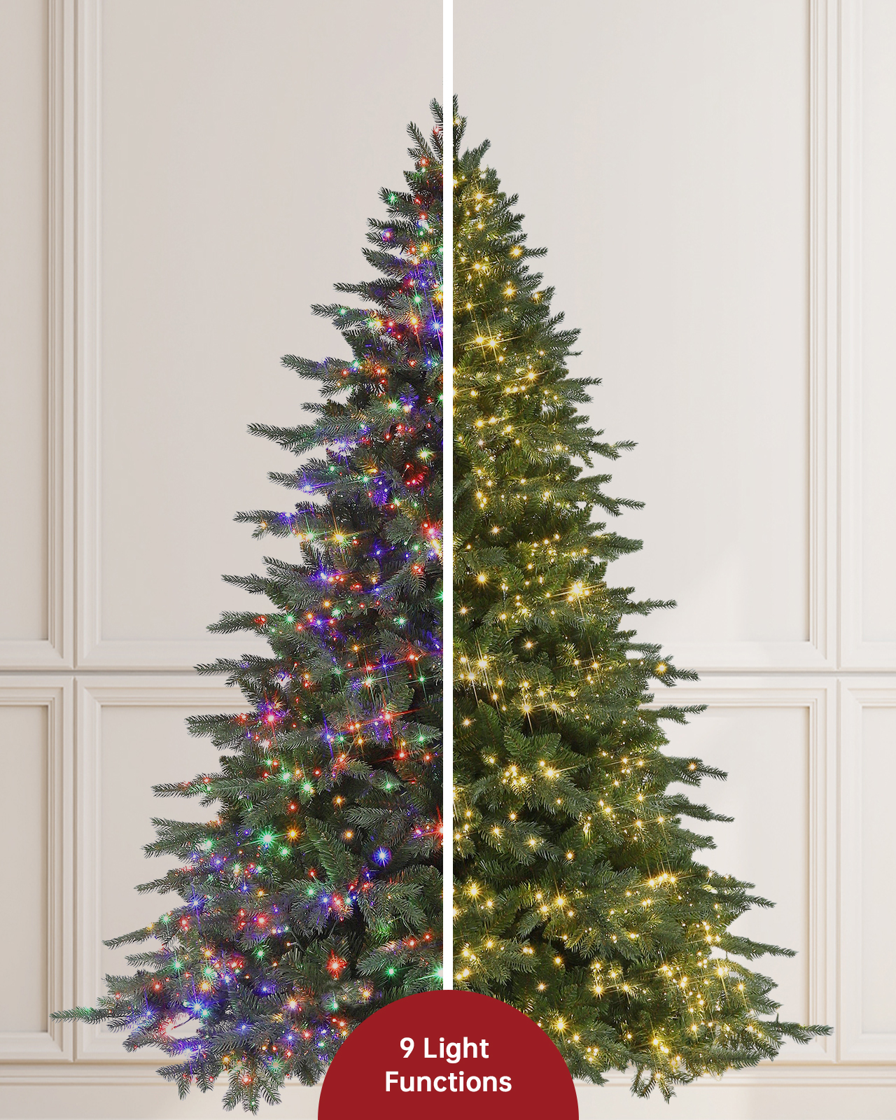 Pre-Lit Green Spruce Tree w/ Power Pole