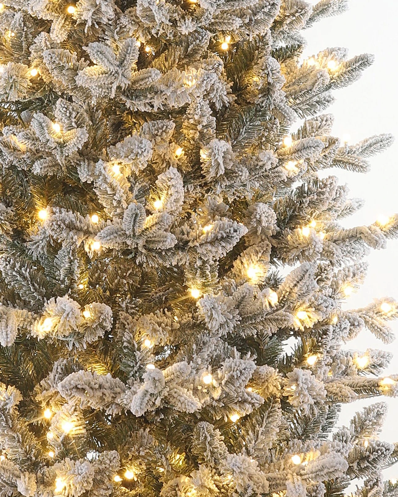 Pre-Lit Flocked Fir Tree w/Pot