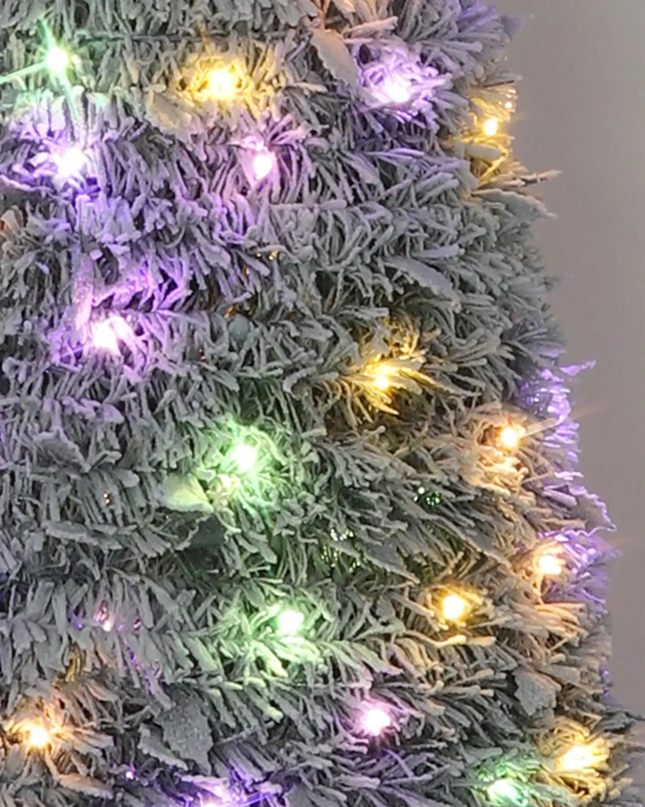 Pre-Lit Flocked Pop-up Tree